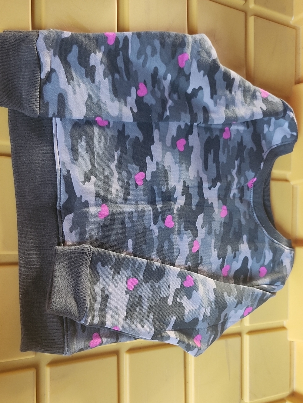 Garanimals Gray Camo Sweatshirt with Pink Hearts